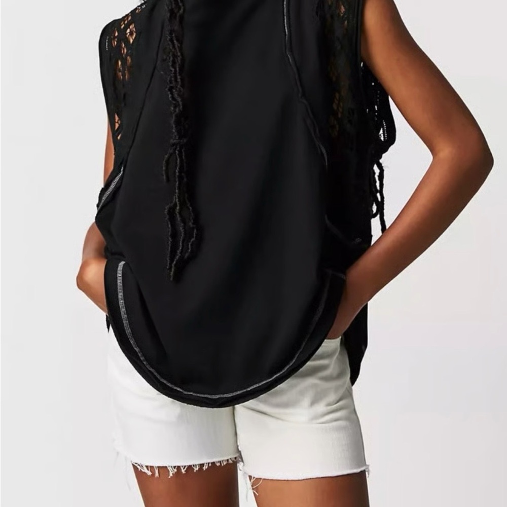 Free People Black Knit Top - Table for two